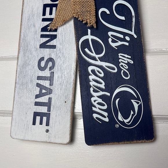 Penn State College Holiday Home Decor Hanging Wood Sign Tis The Season - Picture 8 of 16